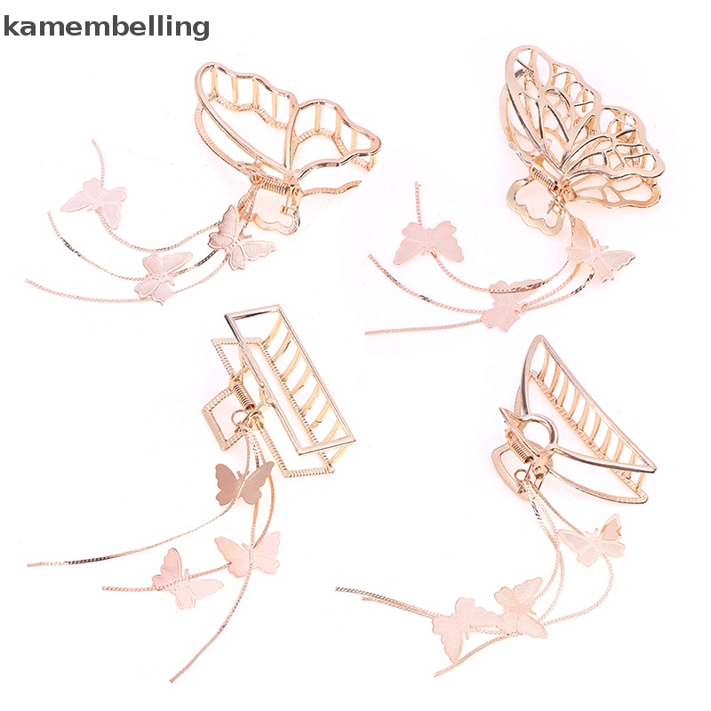 Kẹp Tóc Hình Bướm Lớn Đính Ngọc Trai Phong Cách Vintage Thanh Lịch