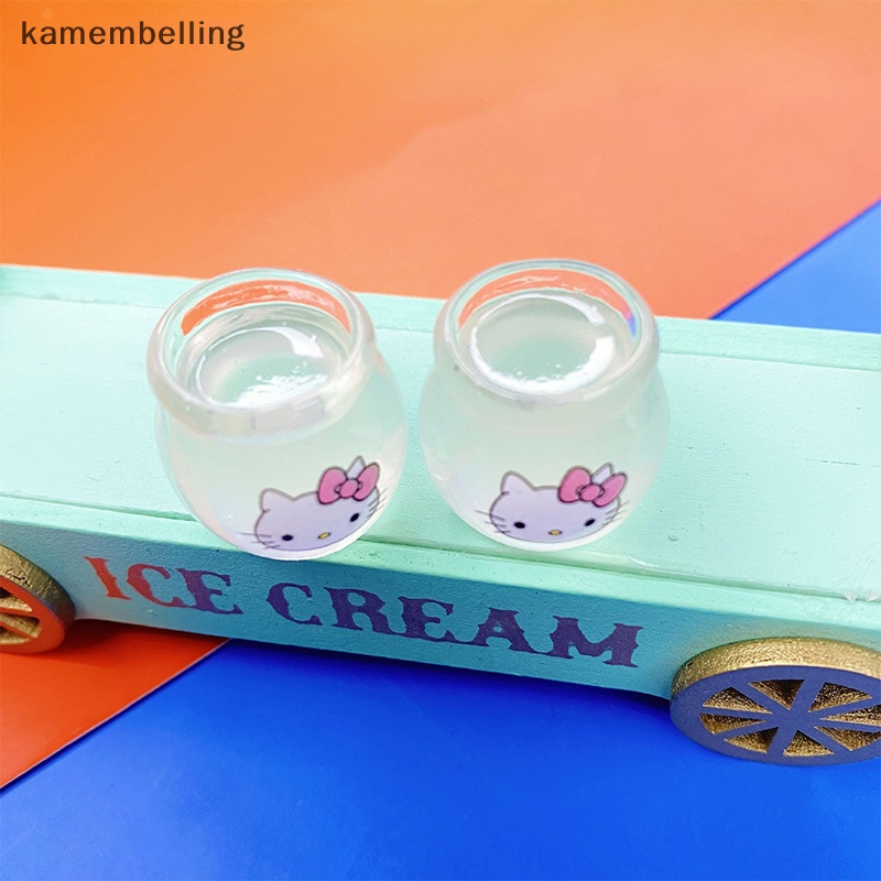 SANRIO Set 2 Bình Đựng Mật Ong Mini Dạ Quang Bằng Nhựa Resin Thủ Công DIY