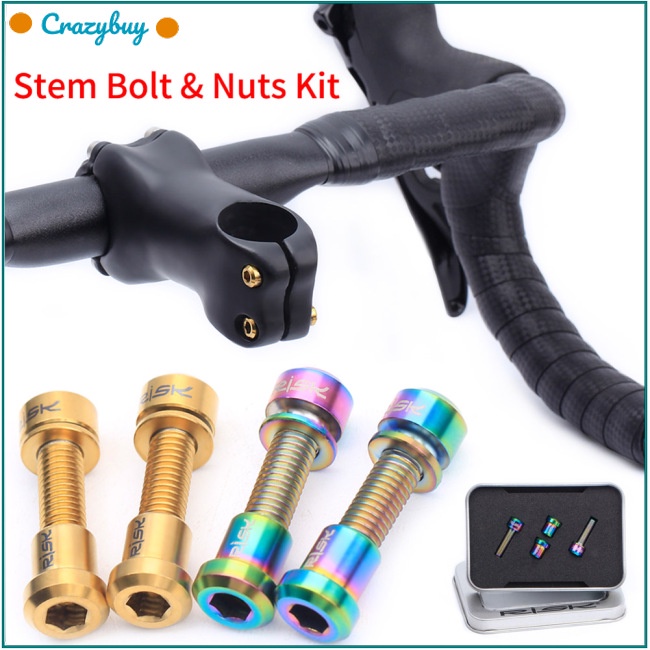 Cr Set 4 Ốc Vít Bằng Hợp Kim Titan Cho Thân Xe Đạp Leo Núi