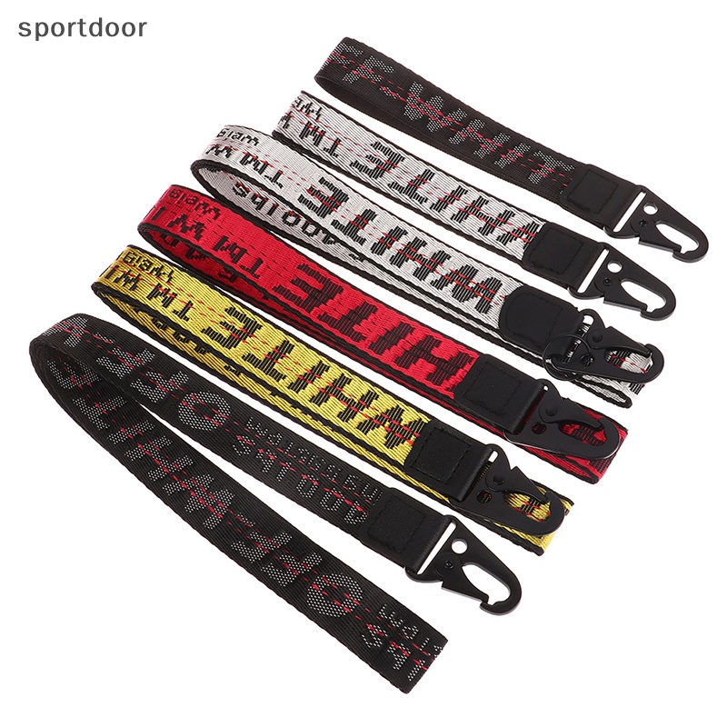 [sportoutdoor] Móc Chìa Khóa Vải Canvas PU Có Dây Đeo Cổ Tay Phong Cách Âu Mỹ [out]