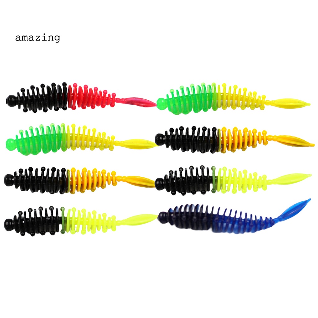 Set 8 Mồi Giả Nhử Cá 5.5cm / 1.3g Bằng PVC Mềm Linh Hoạt Có Thể Tái Sử Dụng