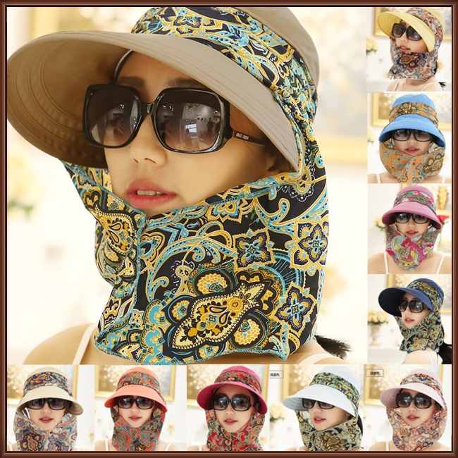 Mũ Chống Nắng Thoáng Khí Bảo Vệ Cổ Có Thể Tháo Rời Cho Nữ