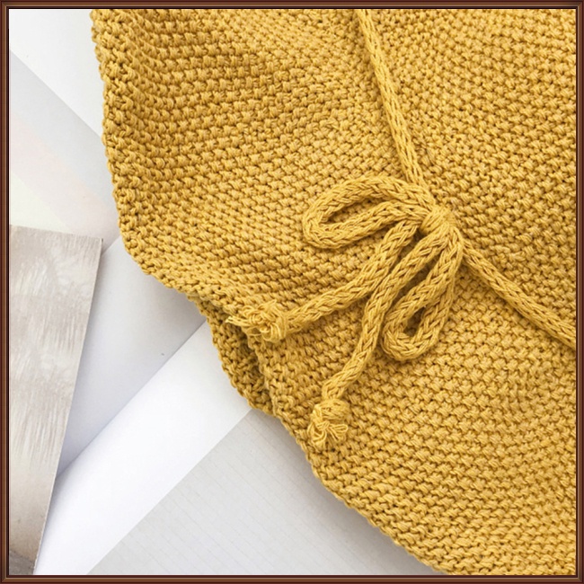 Mũ Tai Bèo Dệt Kim Đính Nơ Phong Cách Vintage Cho Nữ