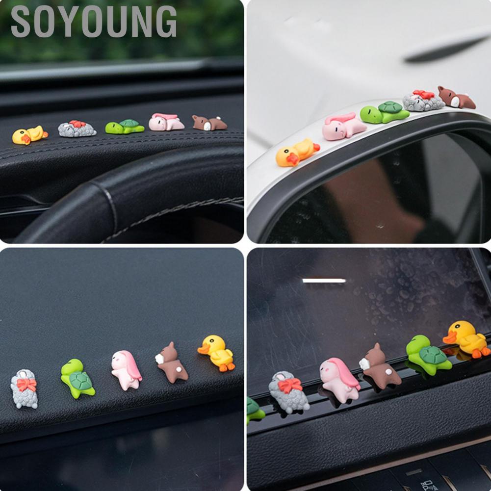 Soyoung Dashboard Decorations  Lightweight Ornaments Resin Lovely for Cars Desktop