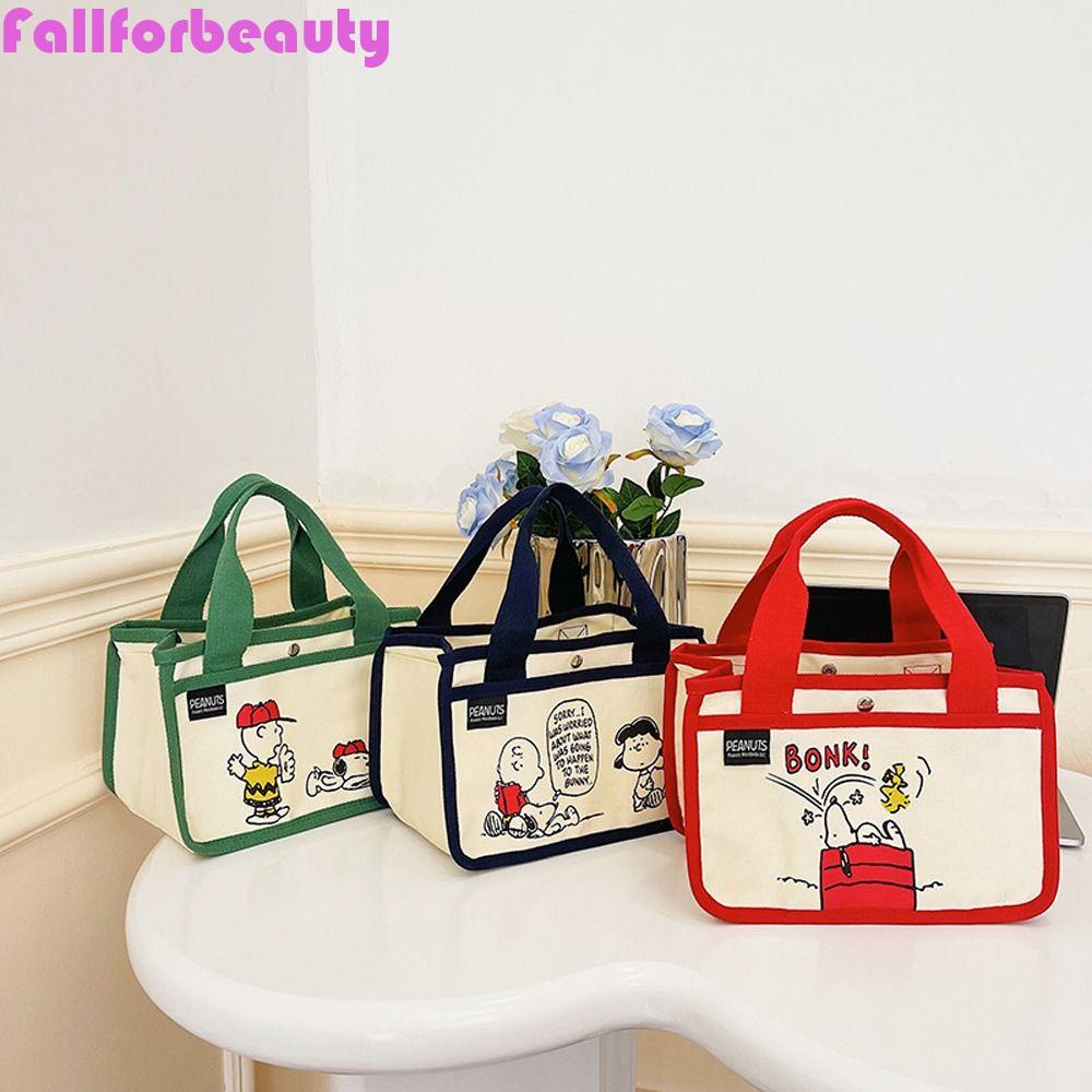 Fallforbeauty Túi Đựng Mỹ Phẩm / Son Môi Cỡ Lớn In Họa Tiết Hoạt Hình Snoopy Dễ Thương Tiện Dụng Mang Theo Du Lịch