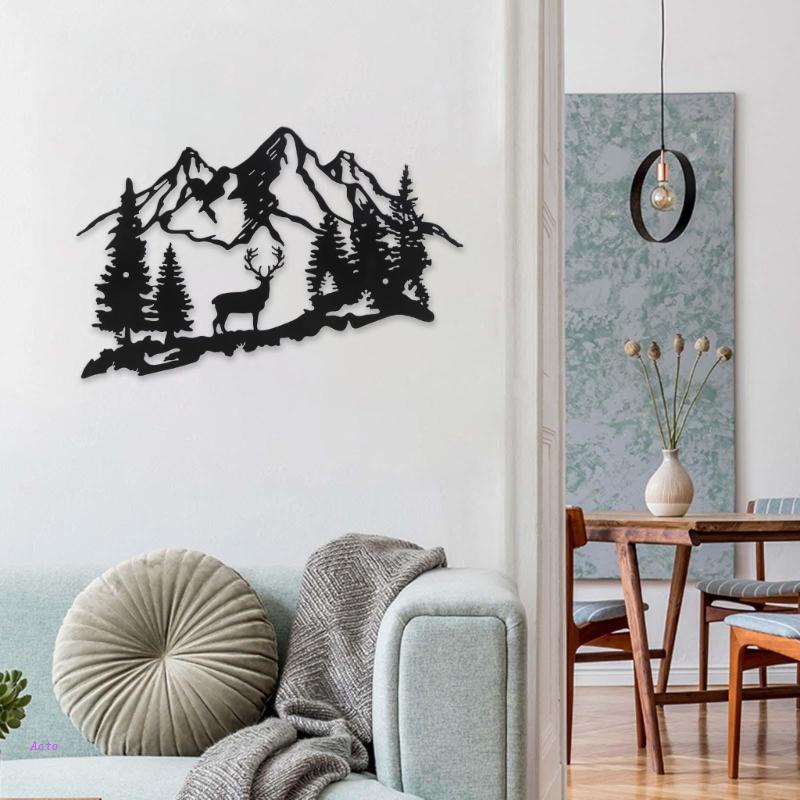 Phụ Kiện Treo Tường Trang Trí Hình Hươu Bằng Kim Loại