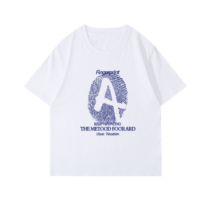 Áo Thun 100% Cotton Tay Ngắn Cổ Tròn In Họa Tiết Phong Cách Hàn Quốc Cho Nữ