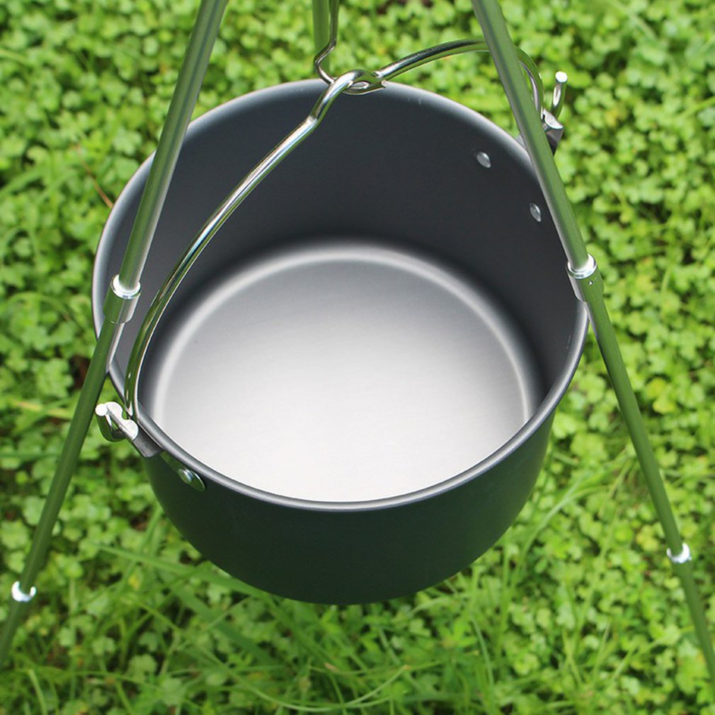 Outdoor Campfire Rack Portable Stainless Steel Cooktop Barbecue Foldable Camping Set Picnic Bracket [Q/10]