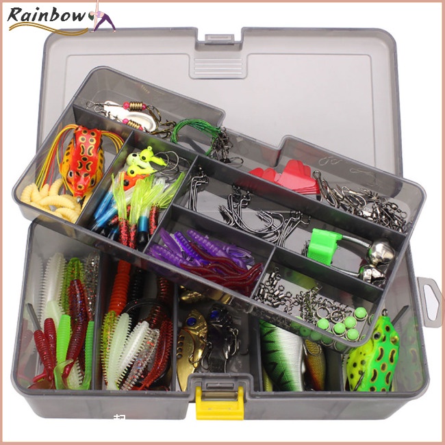Hộp 168 Mồi Giả Câu Cá Trong Suốt Phù Hợp Cho Người Mới Bắt Đầu