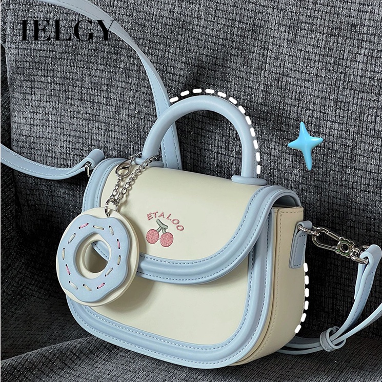 Túi Xách Đeo Vai Hình Yên Ngựa Ielgy Nhật Bản Màu Be Dễ Thương Nhỏ Gọn Thời Trang Mùa Xuân Cho Nữ