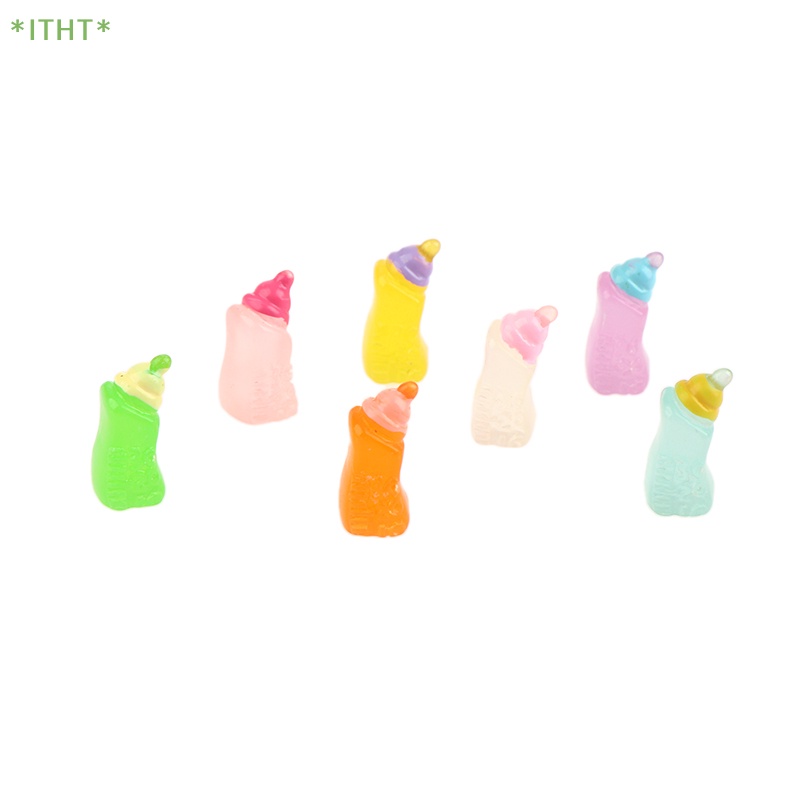 Bộ 5 Bình Sữa Mini Phát Quang Dùng Để Trang Trí Xe Hơi Mới