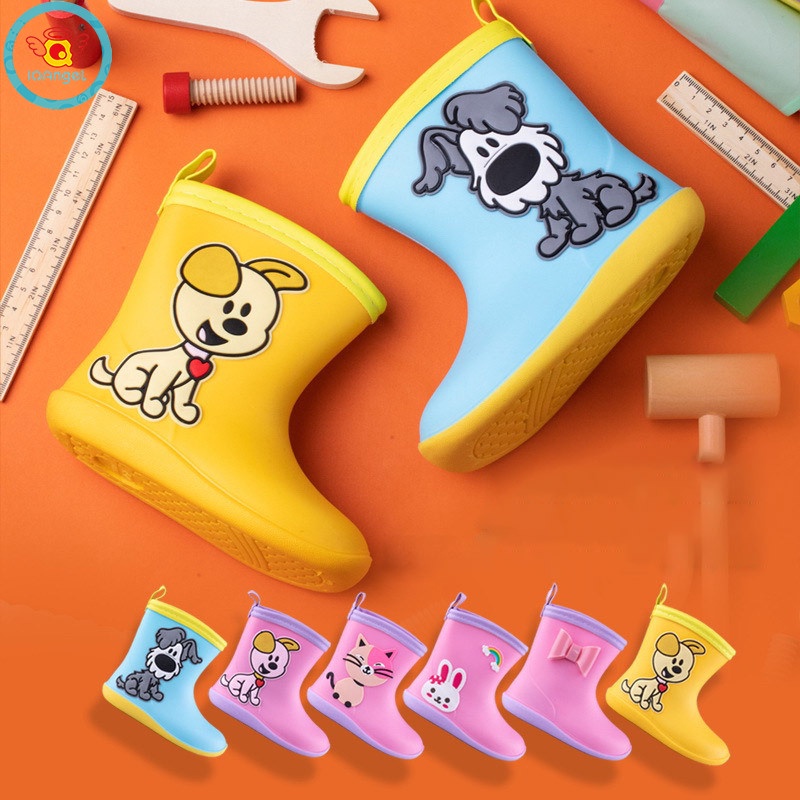 Giày Bốt Đi Mưa Bằng PVC Chống Trượt Thoáng Khí Thoải Mái Cho Bé