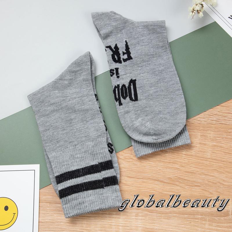 Tất Giữ Nhiệt Kẻ Sọc In Chữ Thời Trang Thoáng Khí