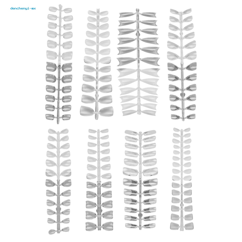 Set 120 Móng Tay Giả Trong Suốt Hình Vuông Dùng Trang Trí