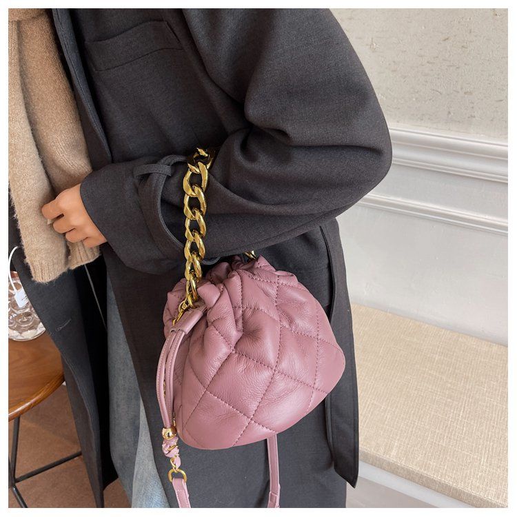 Túi Da PU Đeo Chéo Dây Rút Thời Trang 2023 Cho Nữ