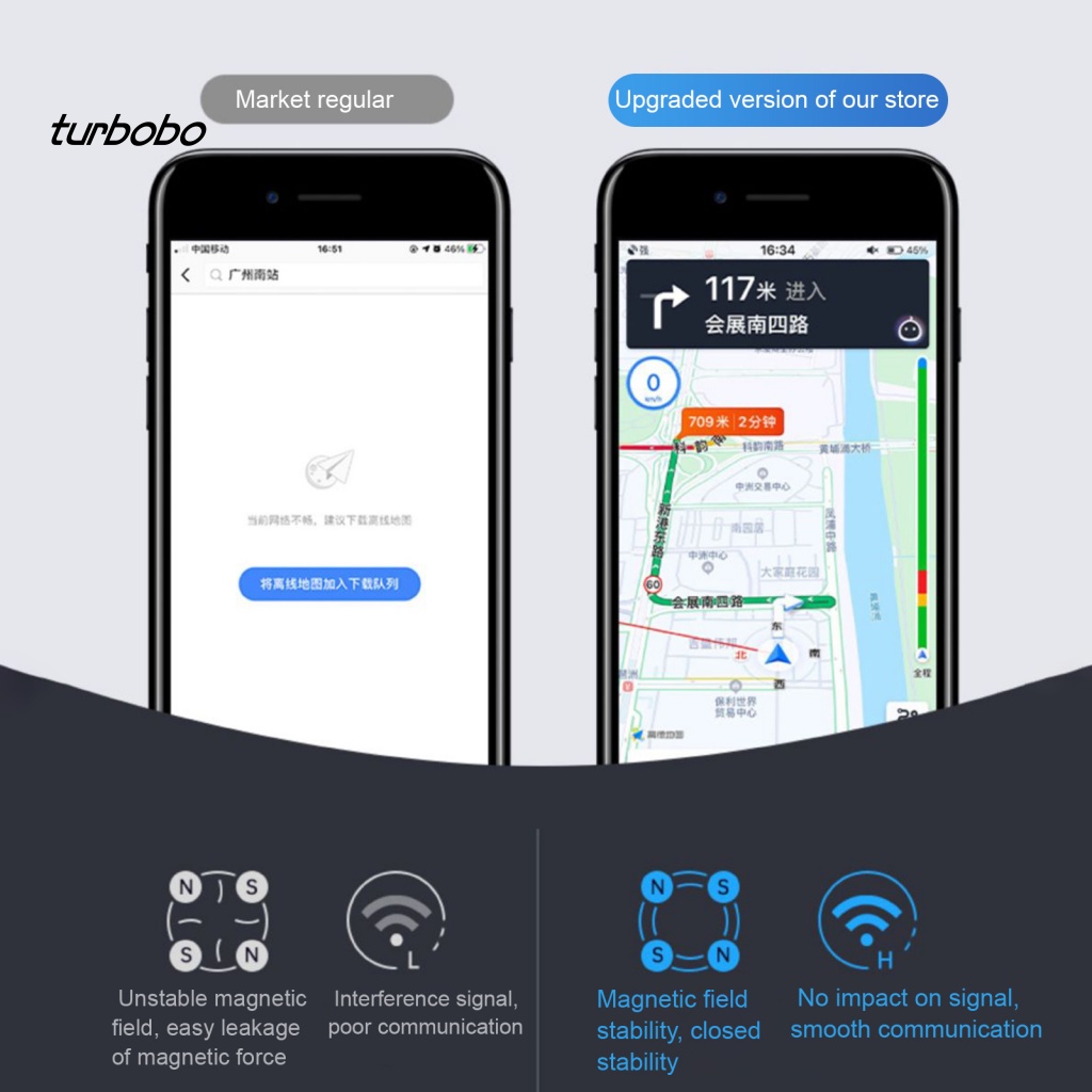Giá Đỡ Điện Thoại Chống Sốc Có Nam Châm Hít Gắn Xe Hơi Tiện Lợi