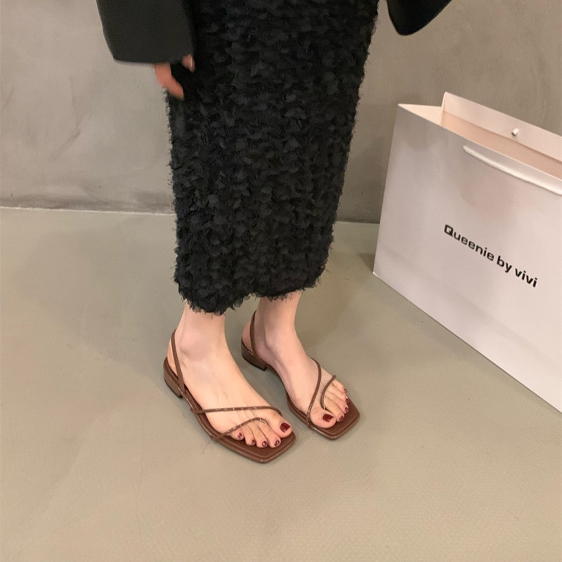 Kisstyle Dép Sandal Đế Bằng Thoải Mái Thời Trang Đi Biển Mùa Hè Cho Nữ