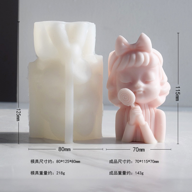 Khuôn Silicone Làm Chậu Cây Sen Đá Hình Đầu Cô Gái Bắc Âu