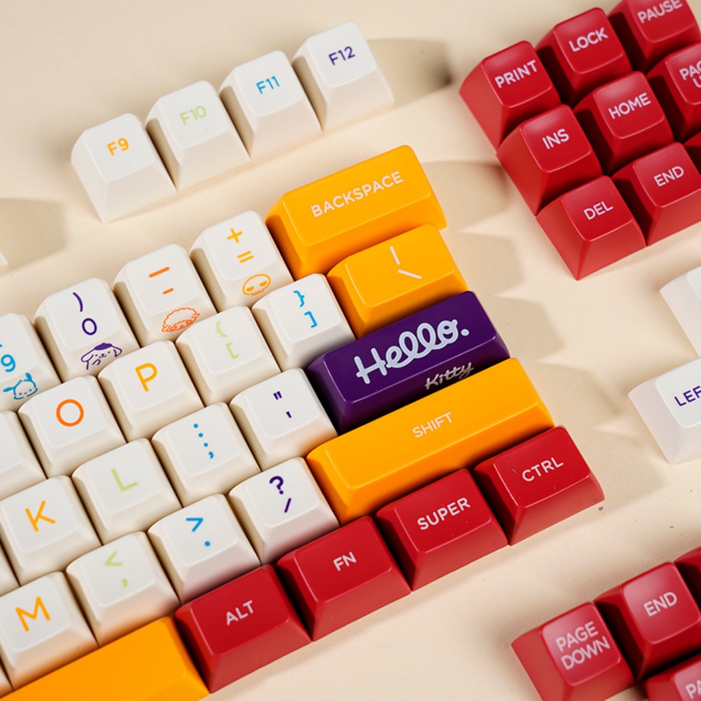 Bộ keycap SA Colourful Dream tráng men siêu đẹp | Nút bàn phím cơ | Profile SA