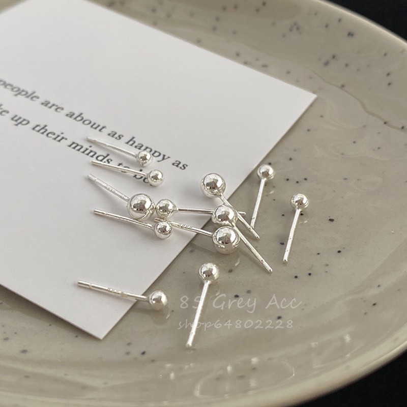 Bông Tai Mạ Bạc Nhẹ Hình Bánh Doudou Thời Trang Mùa Hè Sang Trọng Cho Nữ