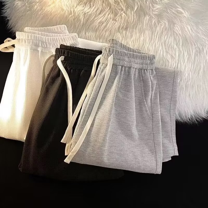 Quần Dài Mỏng Ống Rộng Phong Cách Harajuku vintage Thời Trang Xuân Hè Cho Nam Và Nữ