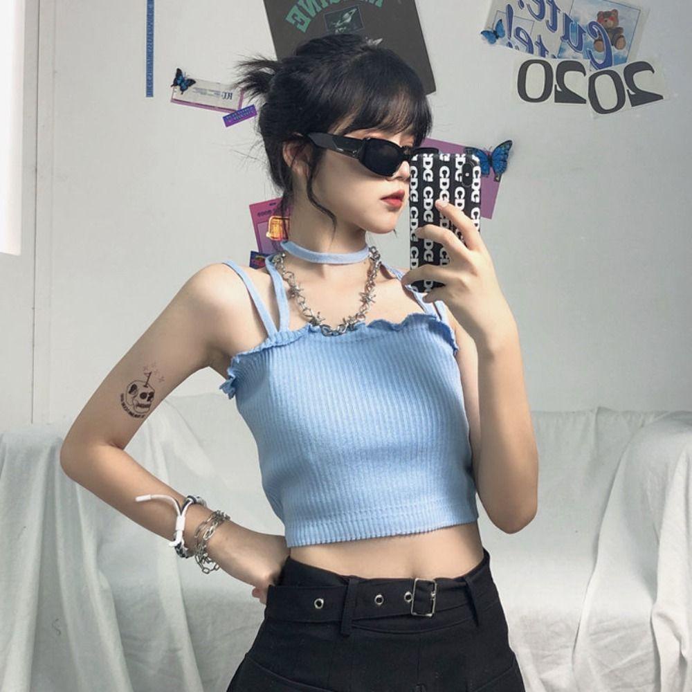 NICKOLAS Áo Crop Top Mềm Mại Form Rộng Thêu Họa Tiết Y2K Phong Cách Retro Hàn Quốc