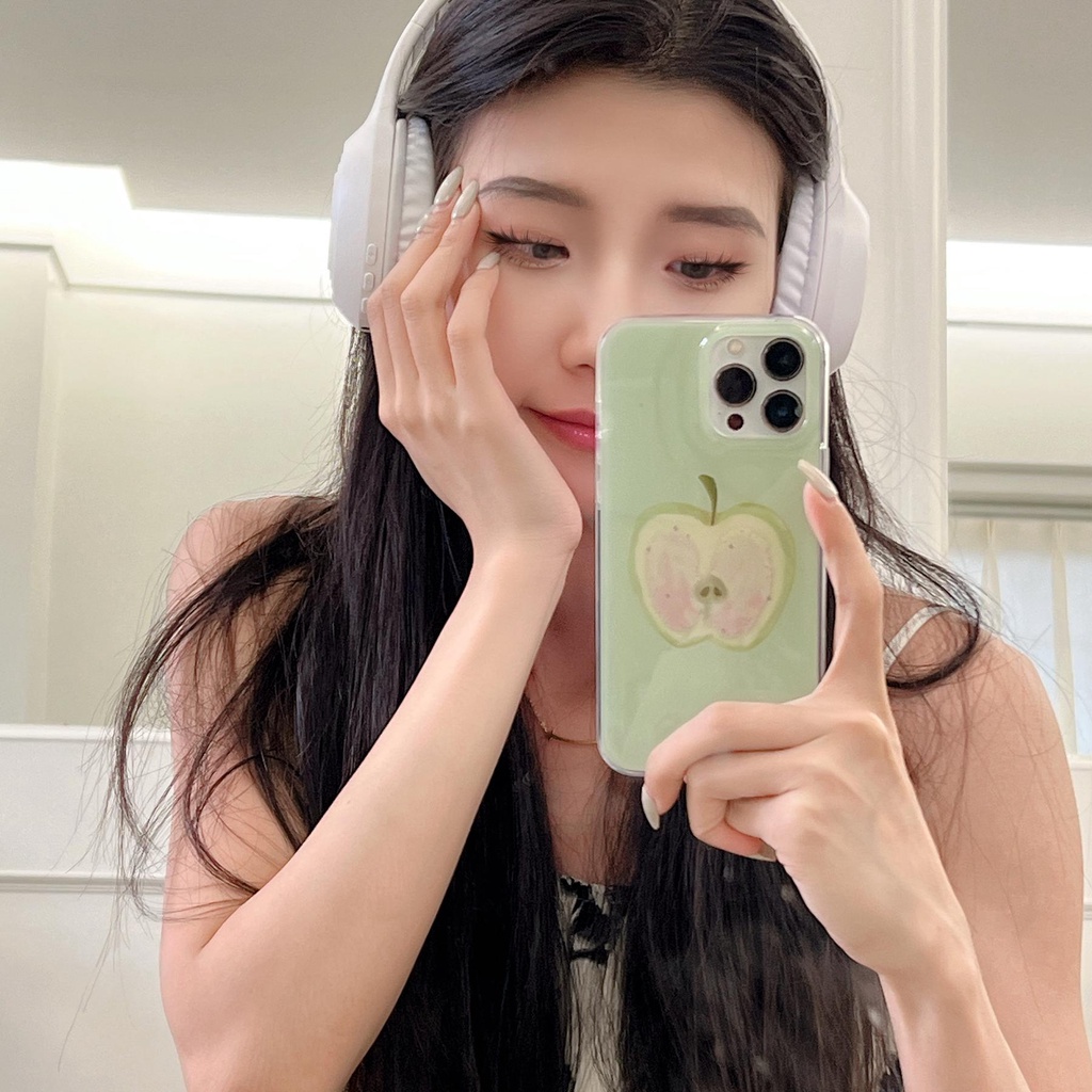 Ốp Điện Thoại Imd TPU Mềm Trong Suốt In Hình Hoạt Hình Đơn Giản Chống Sốc Cho iPhone 14 13 12 11 Pro Max