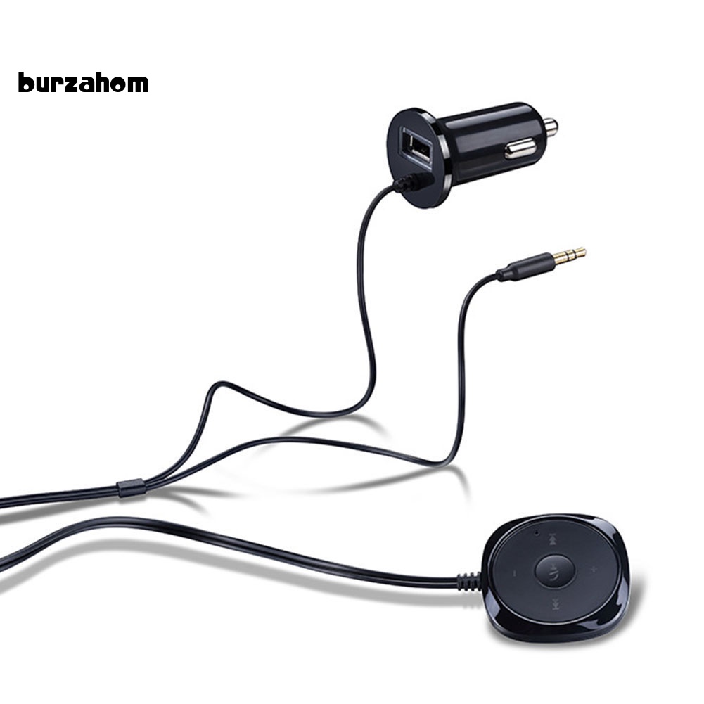 Thiết Bị Nhận Tín Hiệu Âm Thanh Bluetooth Không Dây Jack 3.5mm + Đầu Sạc Cho Ô Tô