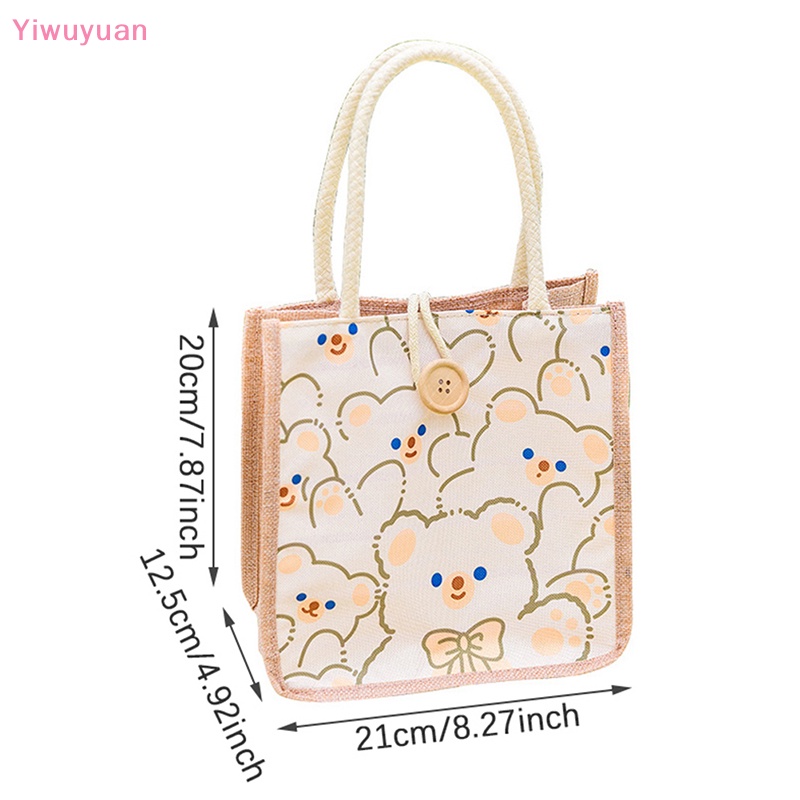 Túi Xách Mua Sắm Bằng Vải Canvas In Họa Tiết Hoạt Hình Mới