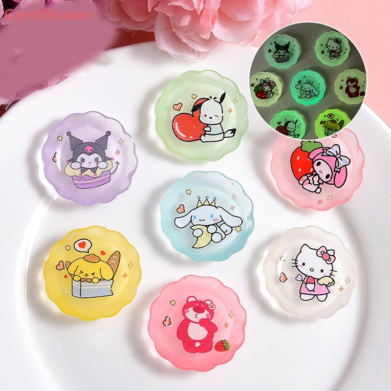 10 Đĩa Sanrios Hoạt Hình Mini Bằng Nhựa Resin Trang Trí Điện Thoại