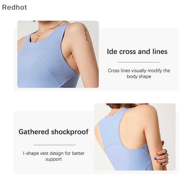 < Redhot > Áo Ngực Thể Thao Cổ Cao Kèm Áo Ngực Thể Thao Tập Yoga Chạy Bộ Cho Nữ
