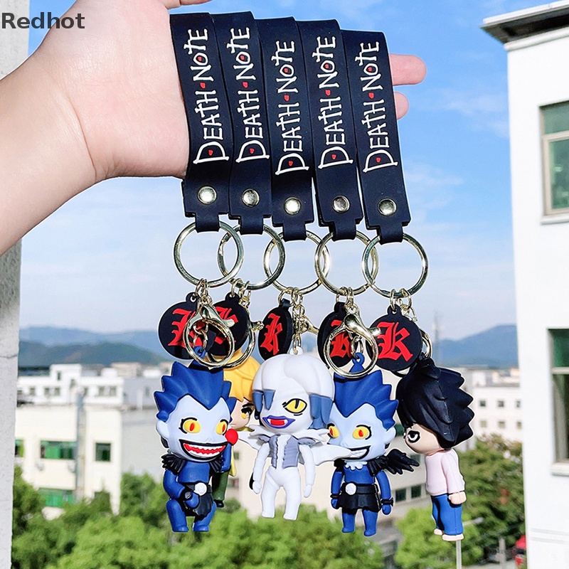 &lt; Redhot &gt; Móc Khóa Silicon Hình Anime DEATH NOTE Trang Trí Xe Hơi