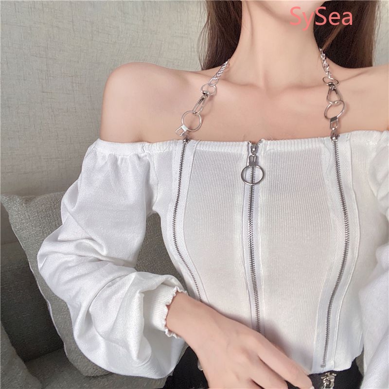 Áo Kiểu Trễ Vai Ôm Dáng Thiết Kế Quyến Rũ Cho Nữ