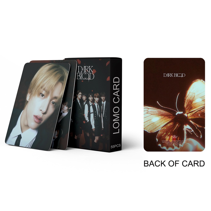 ENHYPEN LOMO Card Set 55 Tấm Thẻ Ảnh DARK BLOOD Hình Nhóm Nhạc