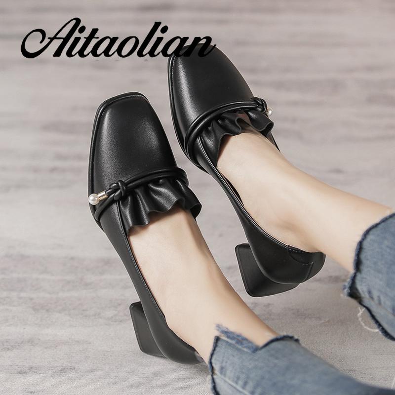 Giày Cao Gót 5cm Da Mềm Thời Trang Cho Nữ