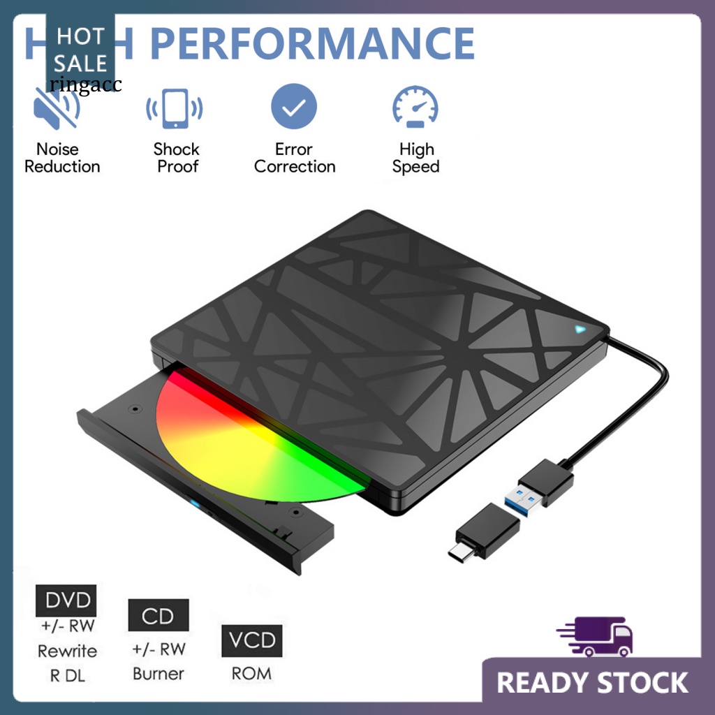 Ổ Đĩa DVD RGA Tốc Độ Cao Kết Nối USB Type-C Cho Máy Ghi Âm Laptop