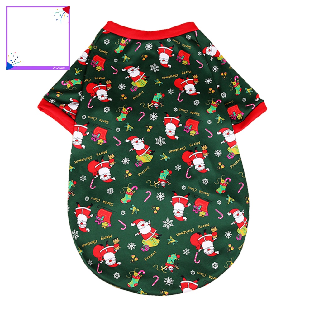 Áo Khoác Cardigan Mềm Mại In Họa Tiết Giáng Sinh Dễ Thương Cho Thú Cưng