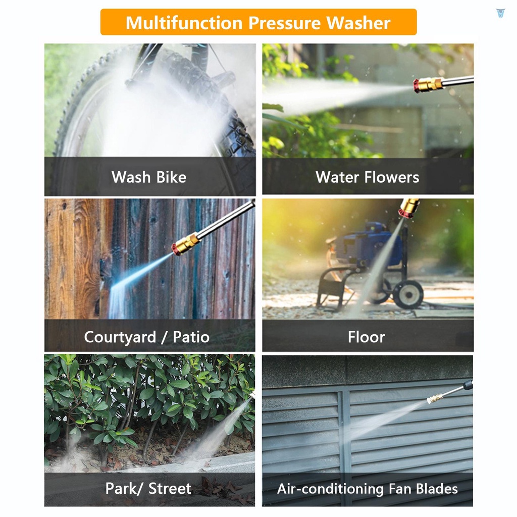 Máy Rửa Xe Hơi SEATEN 240W Không Dây Với Vòi Phun 5m Ống Xốp 15000mAh Có Thể Điều Chỉnh Và Sạc Lại