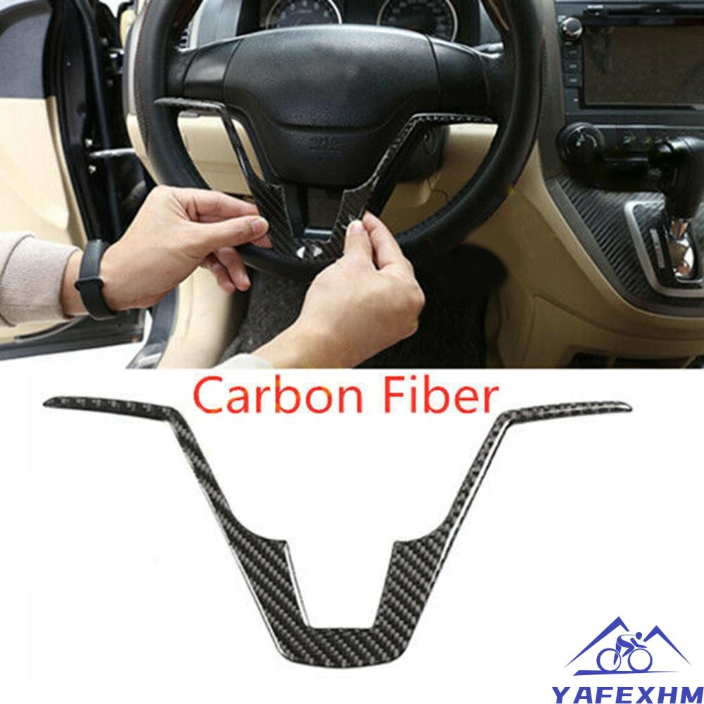Miếng Dán Trang Trí Vô Lăng Xe Hơi Màu Đen Mới Cho Honda CRV CR-V 2007-2011