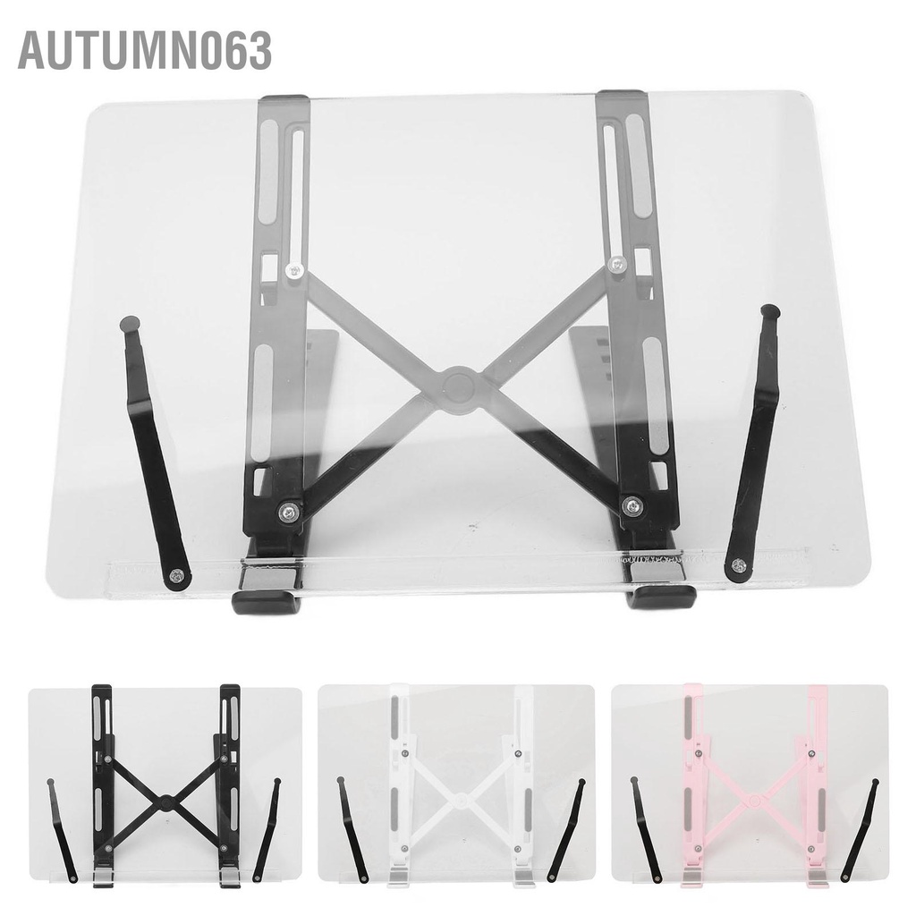 Autumn063 Giá Sách Có Thể Gập Lại Để Đọc Đa Năng Acrylic Điều Chỉnh Bàn Đỡ Trang Kẹp Dành Cho Người Cao Tuổi