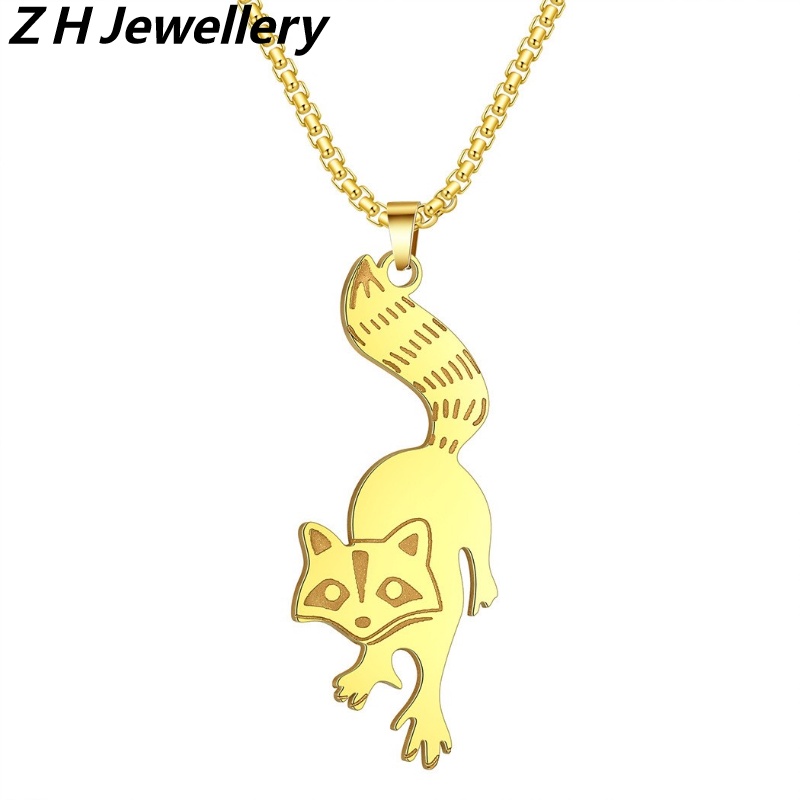 Vòng cổ Bằng Thép Không Gỉ Mặt Gấu Mèo Thời Trang Cho Nữ