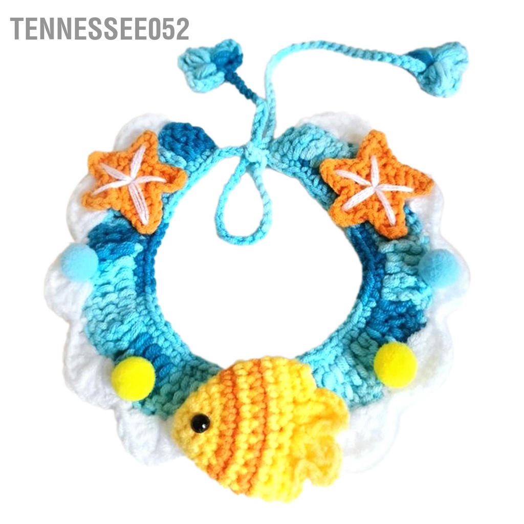Tennessee052 Dệt Kim Cổ Thú Cưng Tay Thoáng Khí Thoải Mái Thời Trang Yếm Mèo Có Dây Thể Điều Chỉnh Cho Chó