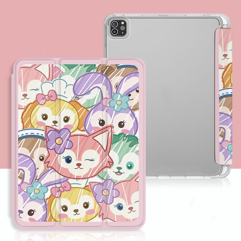 Ốp Máy Tính Bảng Mềm Họa Tiết Disney Có Ngăn Đựng Bút Cho iPad Gen10 7 / 8 / 9 Air4 / Air5 Pro11 "Pro12.9" mini6