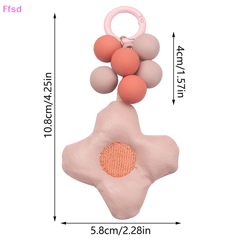 1 Móc Khóa Xe Hơi / Túi Xách Hình Hoa Màu Sắc Tinh Tế Thời Trang