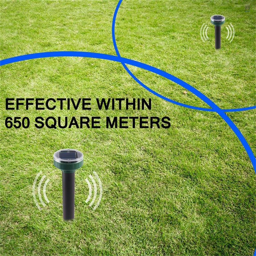 Set 4 Thiết Bị Xua Đuổi Chuột Bằng Sóng Siêu Âm Sử Dụng Năng Lượng Mặt Trời Chống Thấm Nước Hình Tròn / Vuông