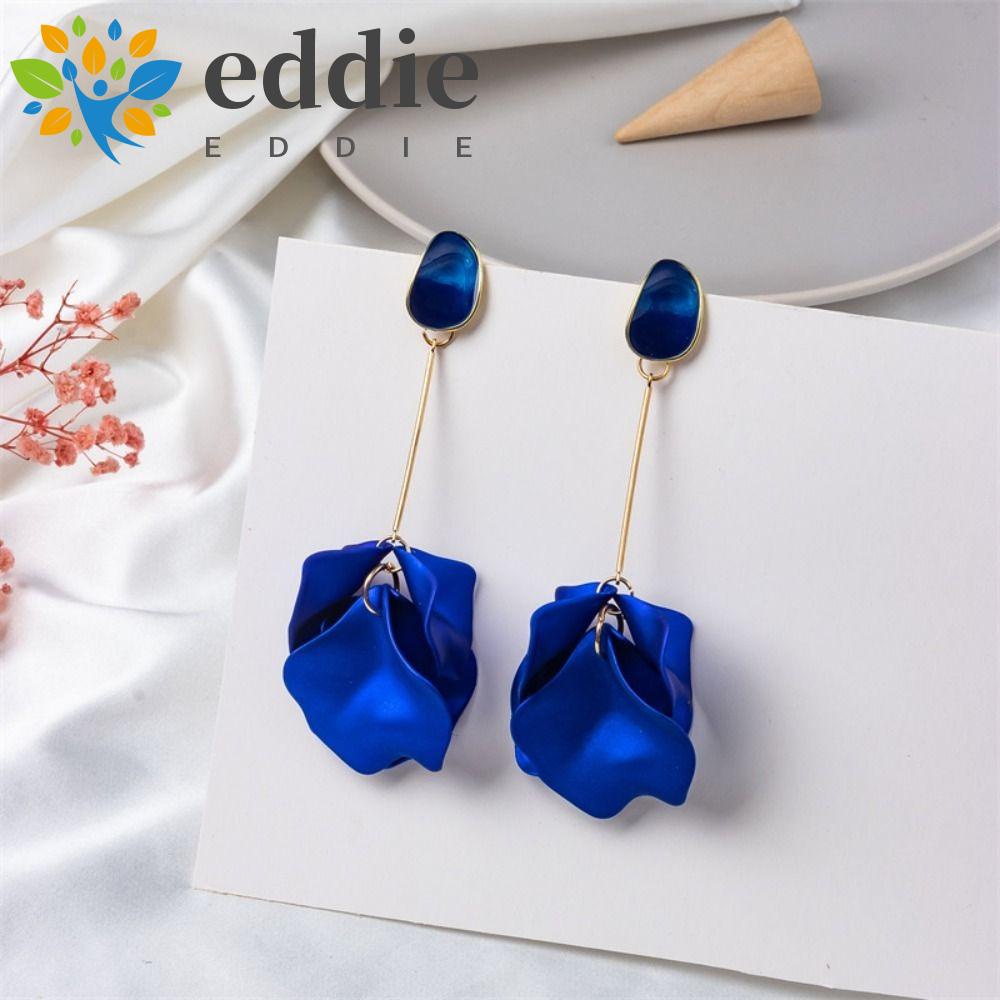 Bông Tai 26EDIE Hình Cánh Hoa Tua Rua Phong Cách Vintage Thanh Lịch Lãng Mạn