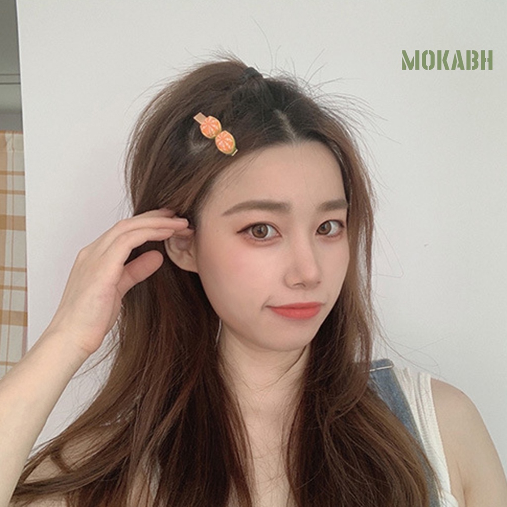 Kẹp Tóc Họa Tiết Trái Cam Dễ Thương Bắt Mắt