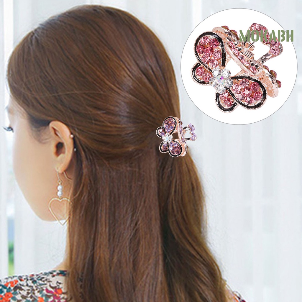 Kẹp Tóc Hình Hoa / Bướm Đính Đá Lấp Lánh Thời Trang Cho Bé