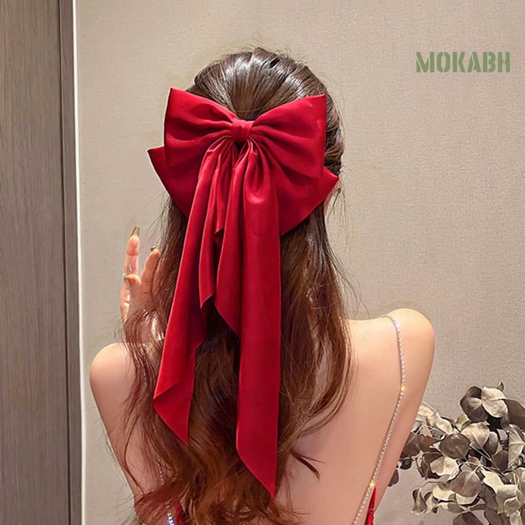 Kẹp Tóc Nơ Lớn Không Trượt Kiểu Trung Hoa Tinh Tế