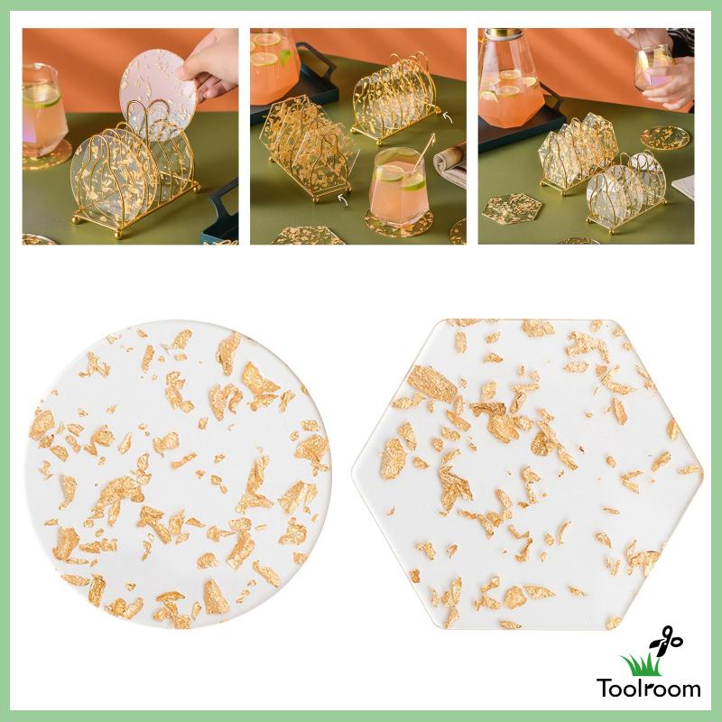 Đế Lót Cốc Bằng Acrylic Trong Suốt Tiện Dụng Cho Gia Đình / Văn Phòng